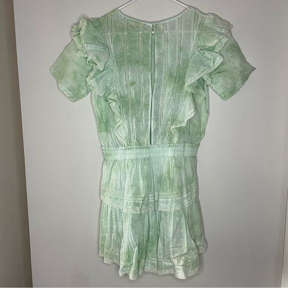 LoveShackFancy Natasha Dress in Jade Mist Hand Dye Size M - Picture 14 of 14